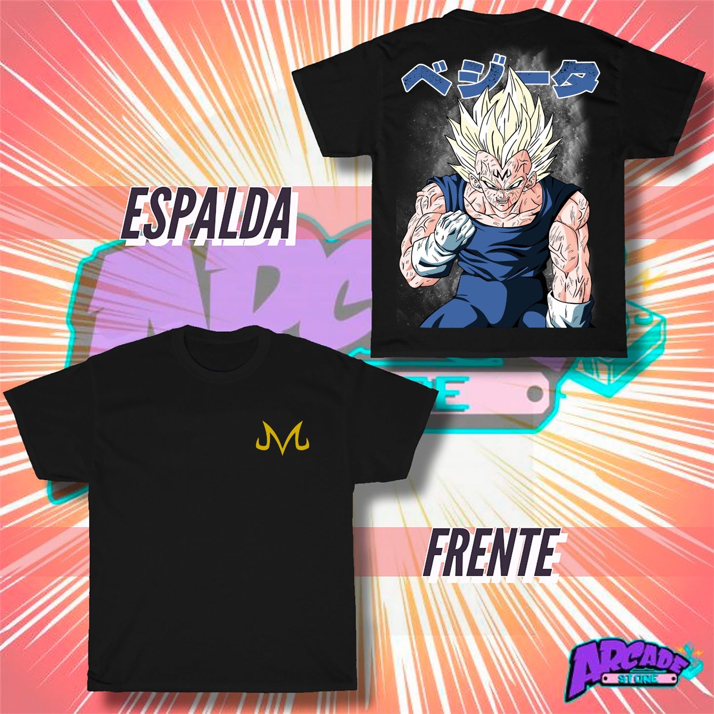 Playera Arcade Store Majin Vegeta