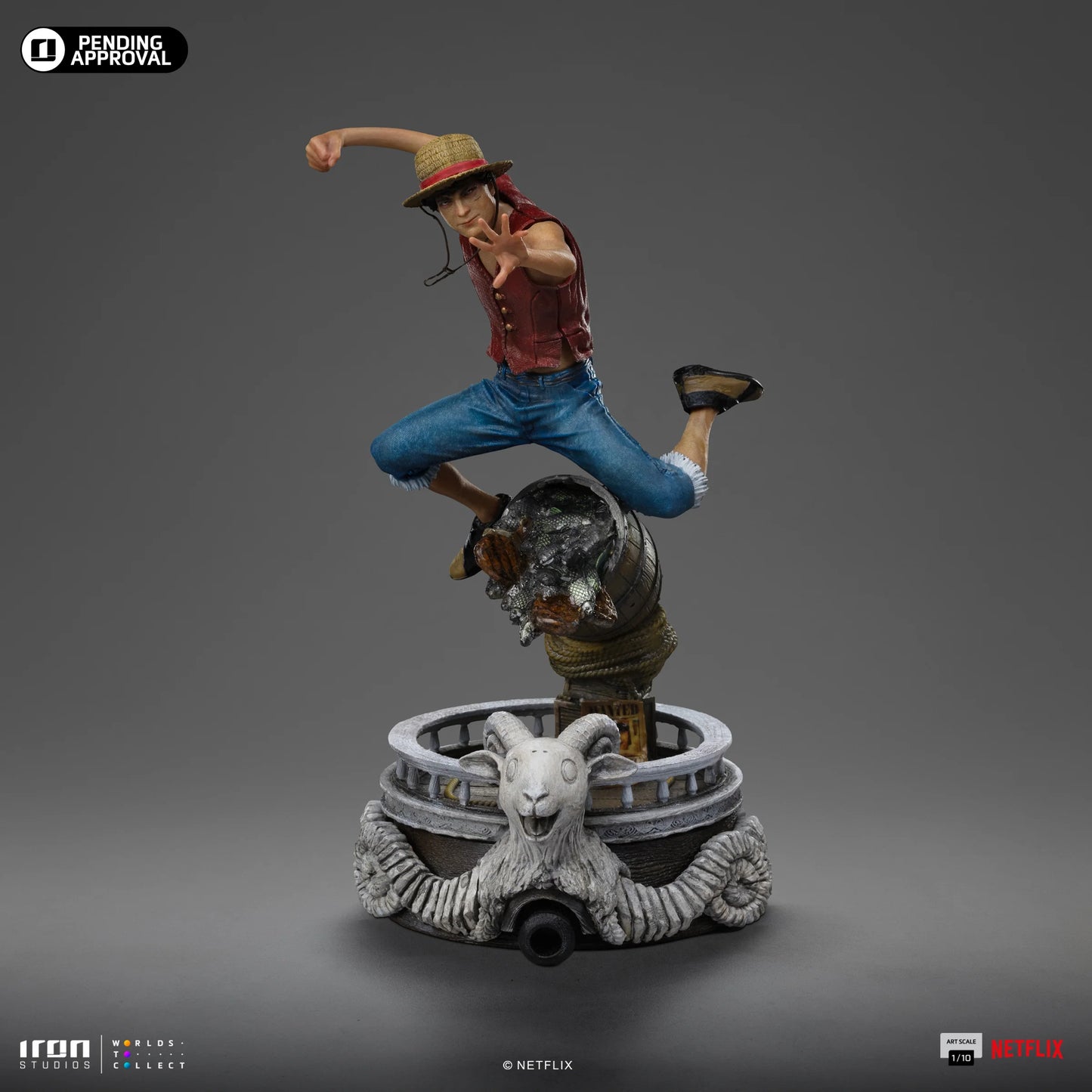 PREVENTA IRON Studios: One Piece Netflix - Luffy Escala de Arte 1/10