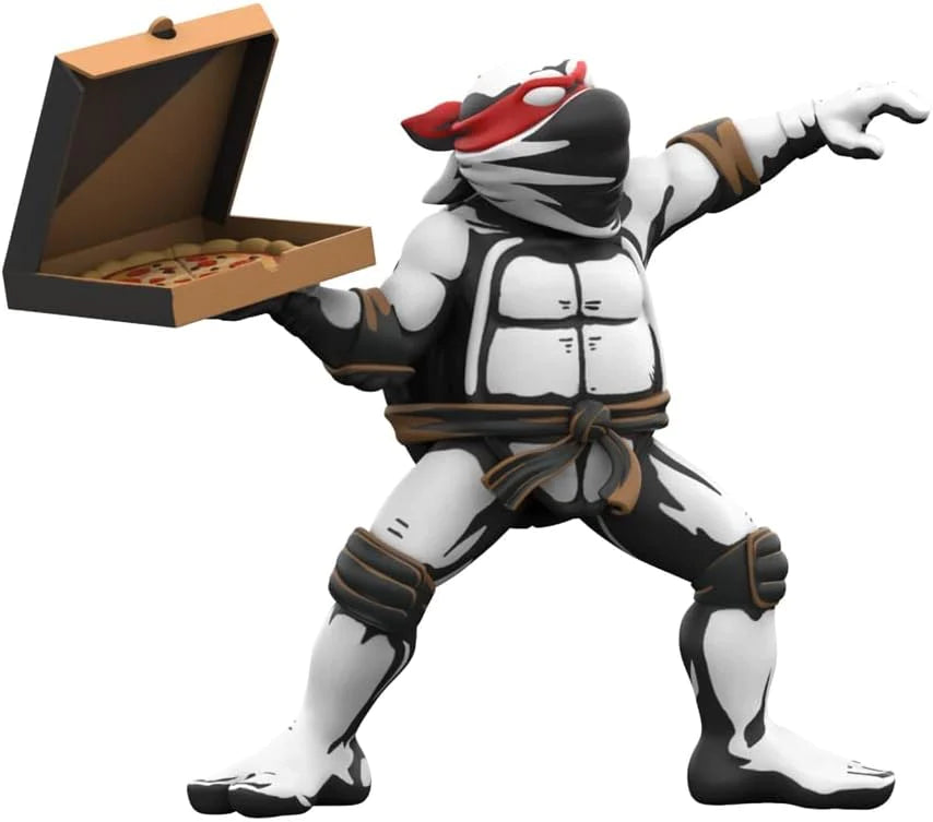 Mighty Jaxx Statue Nidikol: Tmnt Tortugas Ninja - Rafael Pizza Bomber Black & White 8.5 Pulgadas