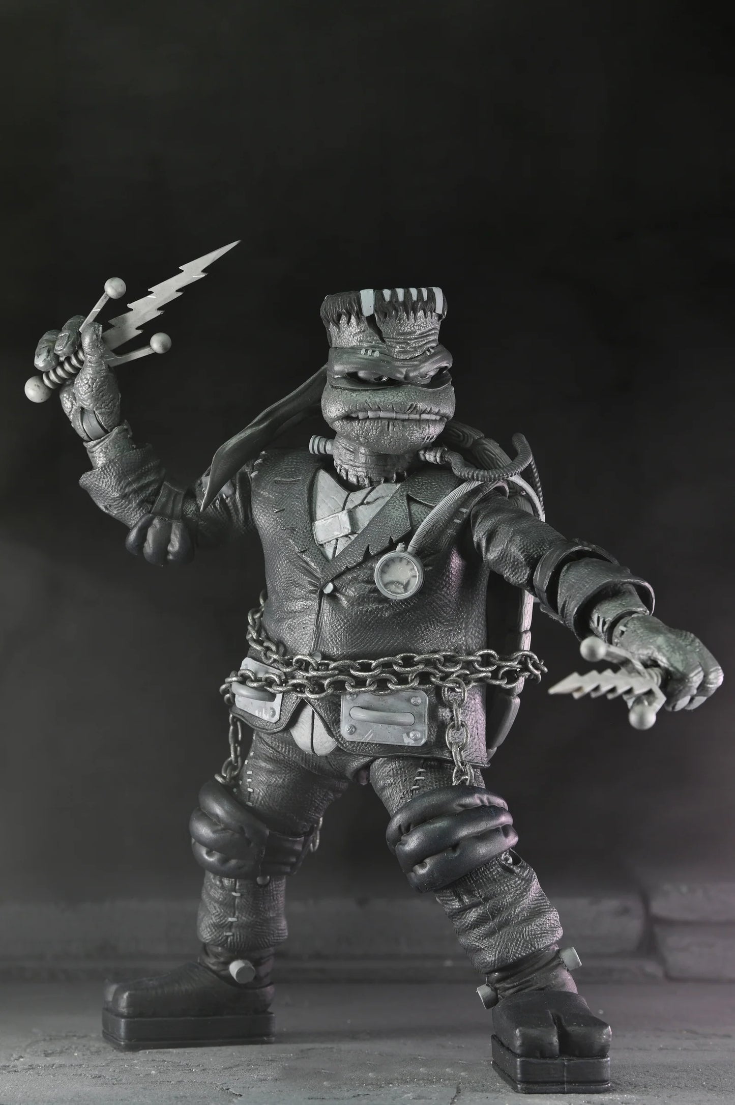 PREVENTA Neca Figura de Accion: Universal Monsters x TMNT - Tortugas En Blanco Y Negro 4 Pack 7 Pulgadas