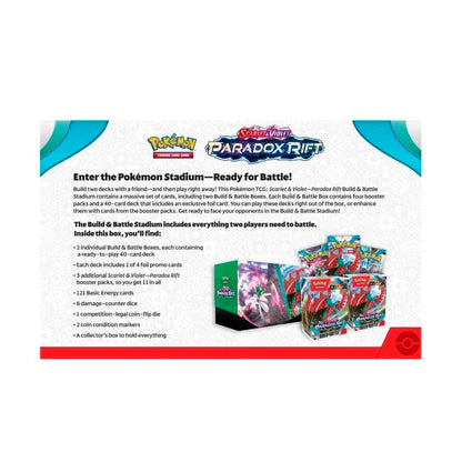 Pokemon TCG Scarlet & Violet: Paradox Rift - Build & Battle Stadium Roaring Moon en Ingles