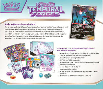 Pokemon TCG Scarlet & Violet: Temporal Forces - Elite Trainer Box Walking Wake En Ingles