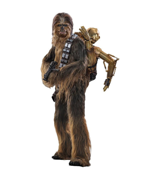 PREVENTA Hot Toys Movie Masterpiece Series: Star Wars Episodio V The Empire Strikes Back - Chewbacca Con C-3PO Desmontado Escala 1/6