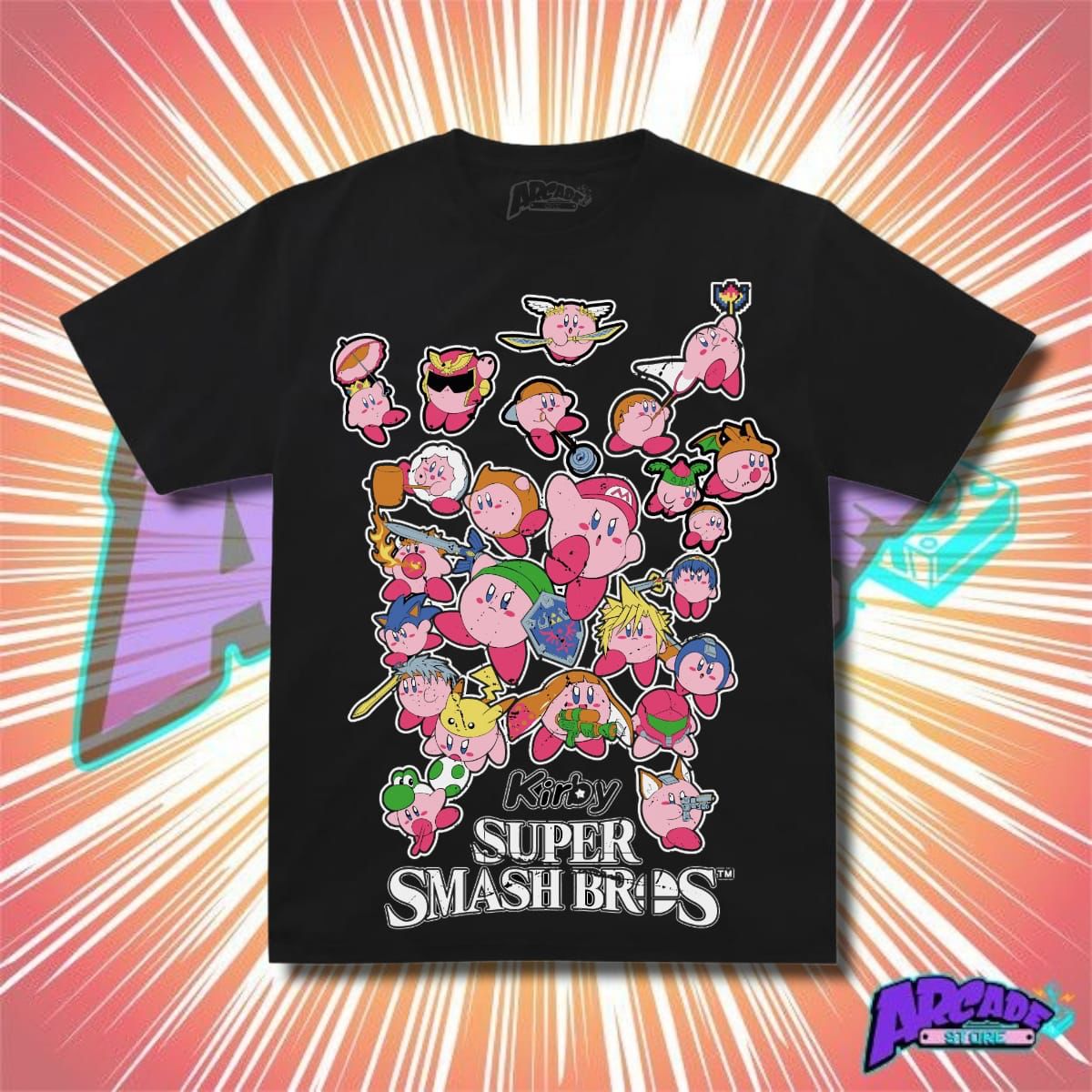 Playera Arcade Store Kirby Super Smash Bros