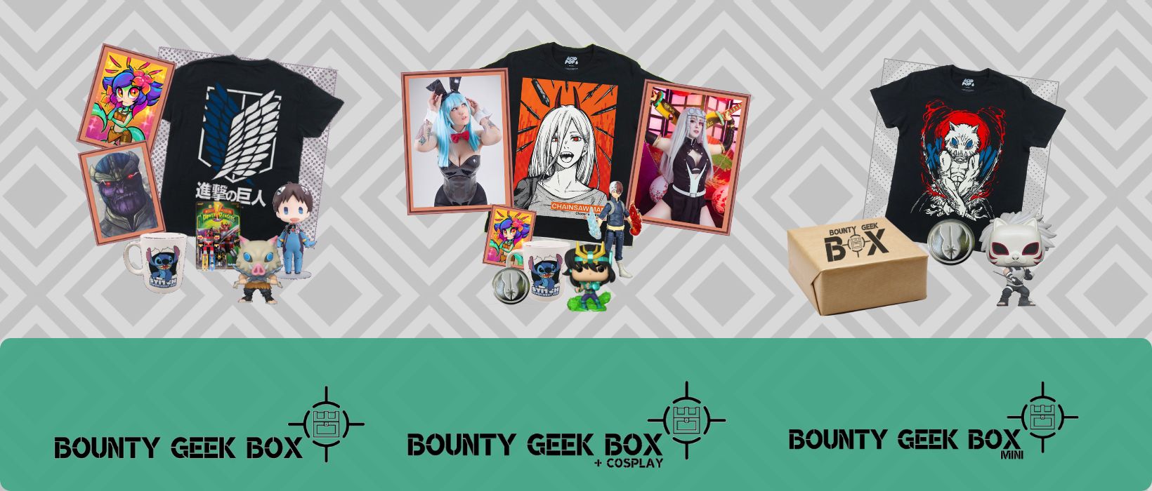 caja misteriosa con diferentes productos llamada bounty geek box