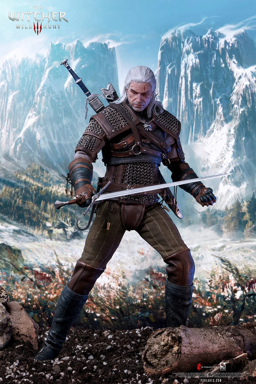 PREVENTA PureArts: The Witcher 3 Wild Hunt - Geralt De Rivia Escala 1/6