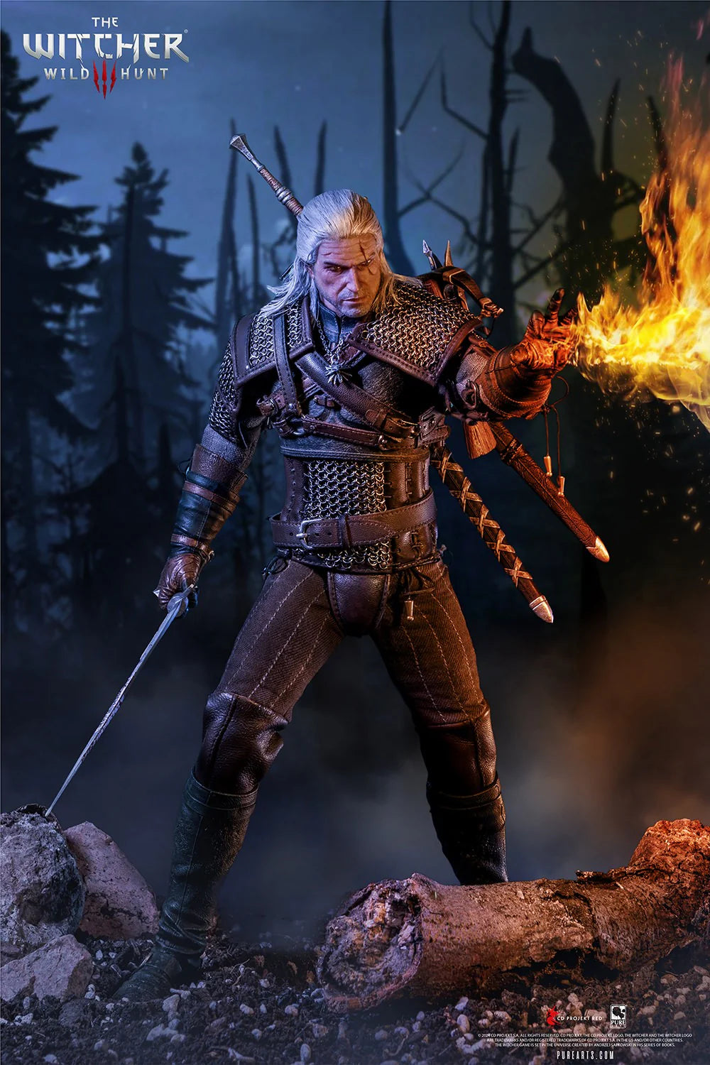 PREVENTA PureArts: The Witcher 3 Wild Hunt - Geralt De Rivia Escala 1/6