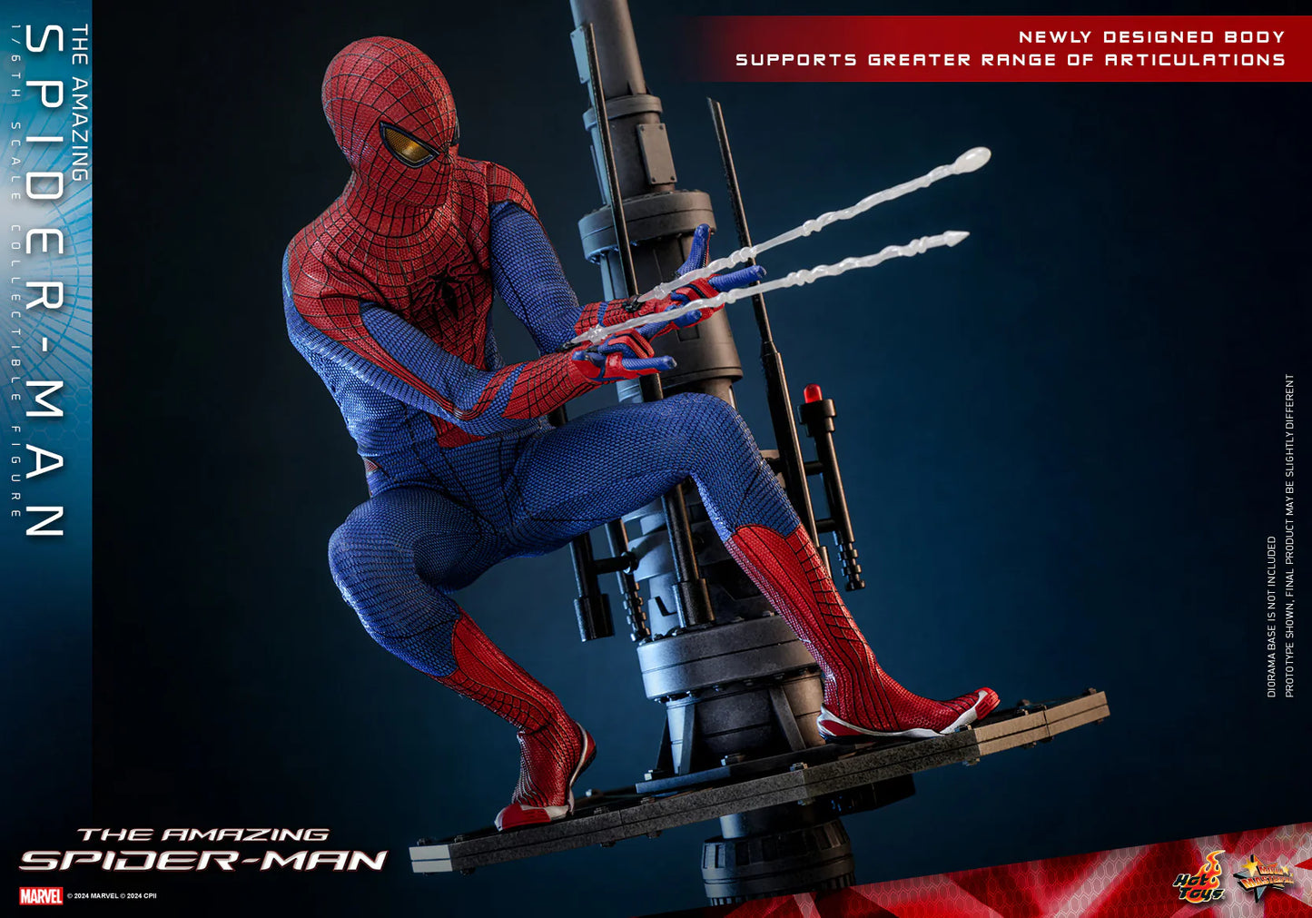 PREVENTA Hot Toys Movie Masterpiece Series: The Amazing Spiderman - Spiderman Andrew Garfield Escala 1/6