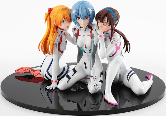 Kadokawa Scale Figure: Evangelion 3.0+1.0 Thrice Upon A Time - Asuka, Rei Y Mari Newtype Cover Escala 1/8